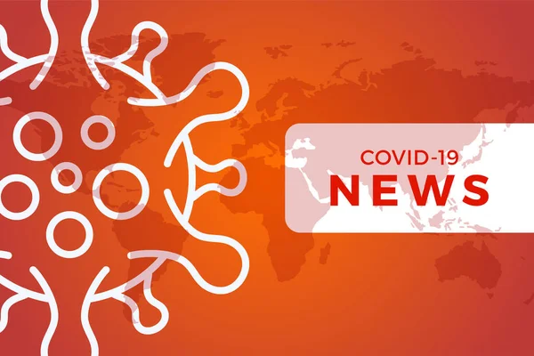 Banner Știri Ultimă Oră Covid Sau Coronavirus Lume Coronavirus Ilustrație — Vector de stoc