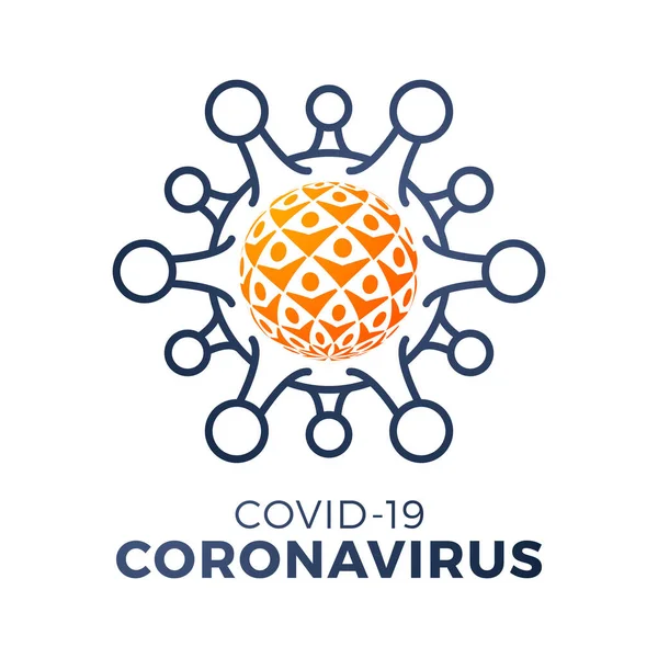 Pandemia Globală Coronavirus Pandemia Protection Badge Stay Home Design Concept — Vector de stoc