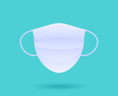 Havadan bulaşan hastalıkları ve virüsleri koruyan cerrahi, tıbbi maske. Ölümcül bir virüsün grip salgınını önlemek için, Coronavirus. Hava kirliliğine karşı savunma.