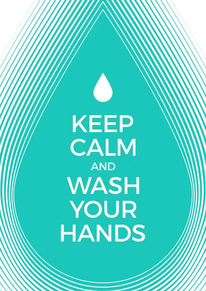 Mantenha Calma Lave Cartaz Das Mãos Como Evitar Vírus Infecção —  Vetores de Stock
