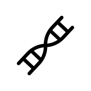DNA ikon vektörü. Modern basit düz yaşam evrim işareti izole. İş, internet kavramı. Web sitesi tasarımı için son moda vektör biyoloji gen sembolü, web. Logo kromozomu çizimi.