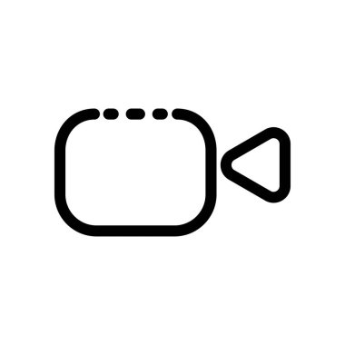 Video Kamera Ana Hattı Simgesi - Vektör İllüstrasyonu - Düz resim simgesi