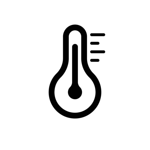 Termometre Simgesi Sıcaklığın Basit Işareti Düz Sembol Vektör Llüstrasyonu — Stok Vektör
