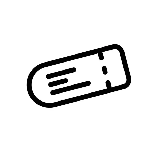 Ticket Ikona Módním Plochém Stylu Izolované Bílém Pozadí Symbol Raffle — Stockový vektor