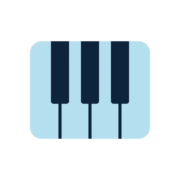 Teclas Piano Vector Logotipo Plano Emblema Juego Piano Teclado Piano — Archivo Imágenes Vectoriales