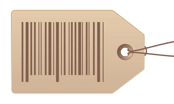 白の背景ベクトルストックイラストのバーコード付き価格タグ — ストックベクタ