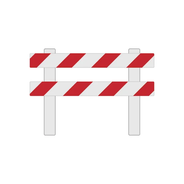 Vector Color Realistic Illustration Road Barrier Traffic Transportation Concepts Prints — Stock Vector