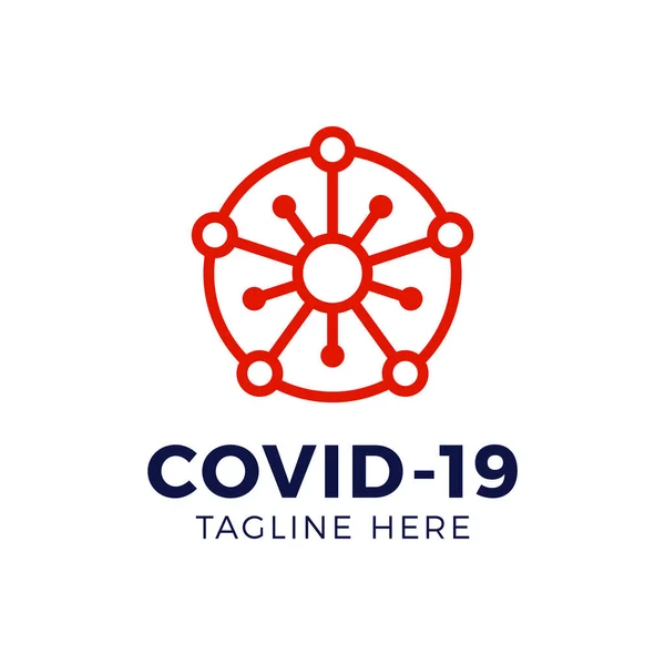 Covid Coronavirus Concept Inscripție Logo Design Tipografie Organizația Mondială Sănătății — Vector de stoc