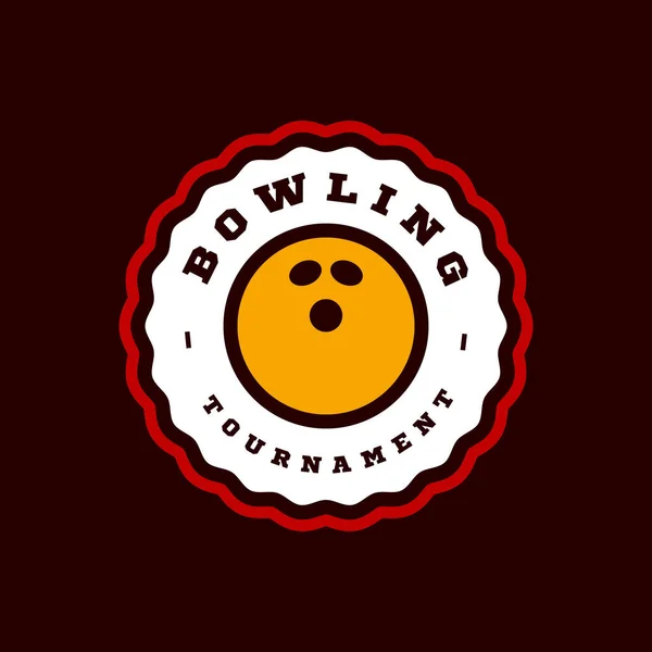 Bowling Vektor Logo Moderne Professionelle Typografie Sport Retro Stil Vektor — Stockvektor