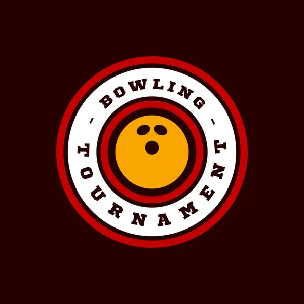 Bowling Vektor Logo Moderne Professionelle Typografie Sport Retro Stil Vektor — Stockvektor