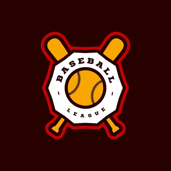 Beisebol Desporto Profissional Moderno Tipografia Estilo Retro Emblema Design Vetor — Vetor de Stock