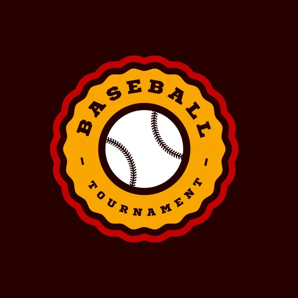 Béisbol Moderno Deporte Profesional Tipografía Estilo Retro Emblema Diseño Vectorial — Vector de stock