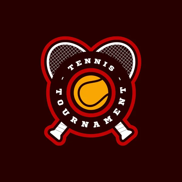 Tennis Vector Modern Professional Sport Typography Logotype Retro Style Vector — Stock Vector