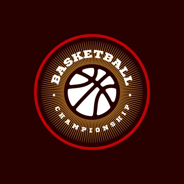 Moderne Professionnel Typographie Basket Ball Sport Rétro Style Vectoriel Emblème — Image vectorielle