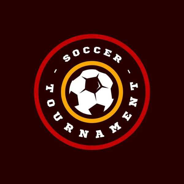 Calcio Calcio Sport Professionistico Moderno Tipografia Stile Retrò Emblema Design — Vettoriale Stock