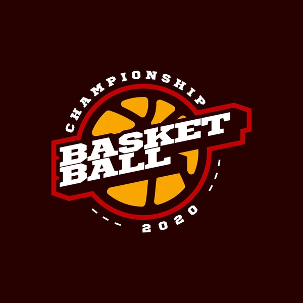 Moderne Professionelle Typografie Basketball Sport Retro Stil Vektor Emblem Und — Stockvektor