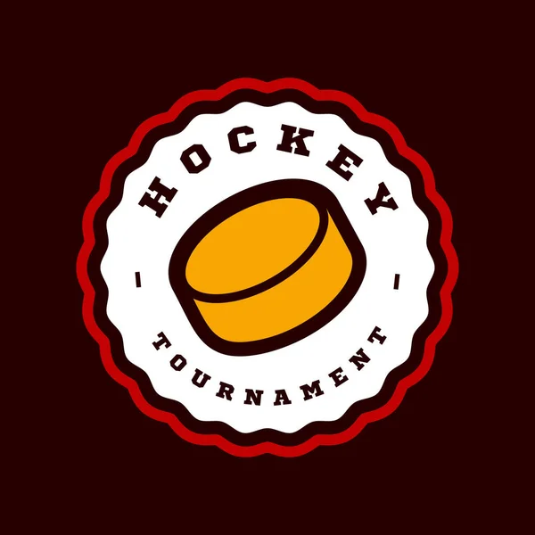 Logo Deportivo Hockey Moderno Campeonato Hockey Deportivo Profesional Torneo Tipografía — Vector de stock