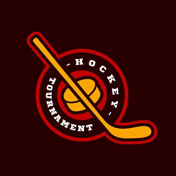 Hockey Sport Logo Modern Professional Sporty Hockey Championship Tournament Typography — Stock Vector
