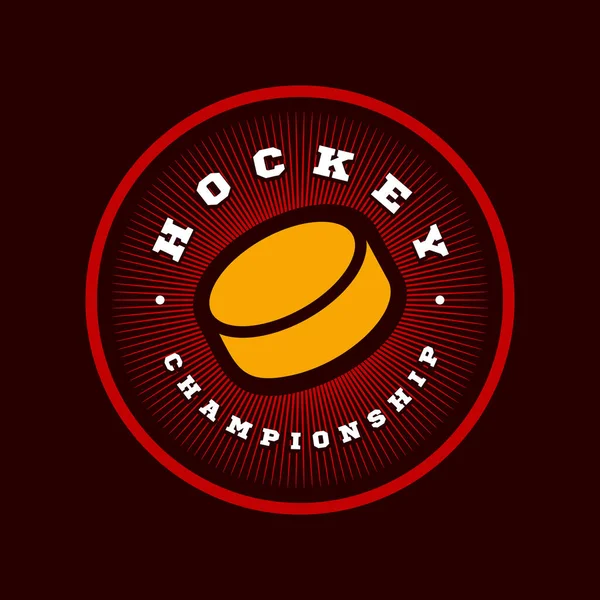 Logo Sportivo Dell Hockey Moderno Campionato Professionistico Hockey Sportivo Torneo — Vettoriale Stock