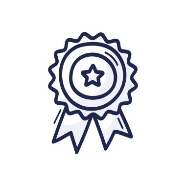 Gaziler Günü Madalyası Usa Bayrak Renkleri 'nde Beyaz Arkaplan Tatil Rozeti Giydirildi. Simge, vatansever.