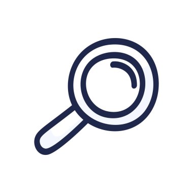 El çizimi büyüteç karalama simgesi. El çizimi siyah çizgi film biçimi vektör çizimi