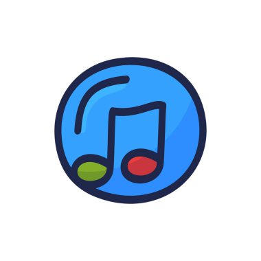 Müzik notası karalama vektör simgesi ile el çizimi CD 'si. El çizimi çizgi tabela sembolü. Dekorasyon elemanı. beyaz üzerine izole