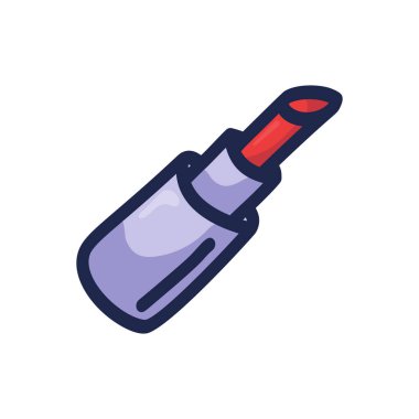 Vektör el, ruj çizilmiş karalama simgesi. Beyaz arkaplanda izole edilmiş baskı, web, mobil ve bilgi grafikleri için ruj çizilmiş çizgi film çizimi.