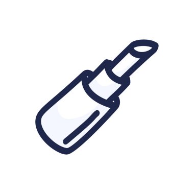 Vektör el, ruj çizilmiş karalama simgesi. Beyaz arkaplanda izole edilmiş baskı, web, mobil ve bilgi grafikleri için ruj çizilmiş çizgi film çizimi.