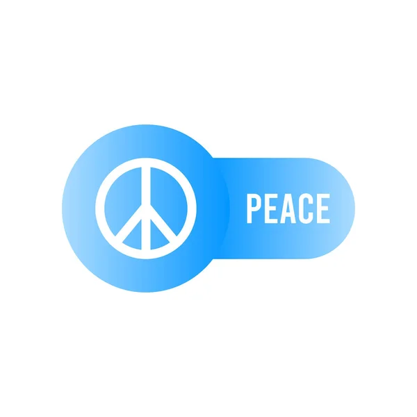 Vrede Icoon Vredessymbool Minimaal Ontwerp Vectorillustratie — Stockvector