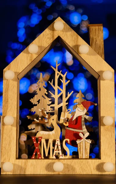 Christmas House Santa Claus — Stock Photo, Image