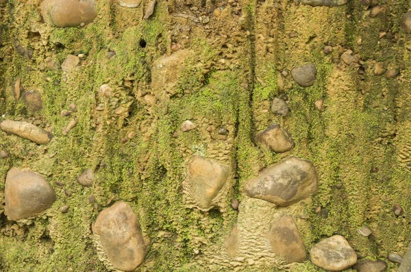 Natural brown sand stone wall texture and background. — Stock Photo, Image