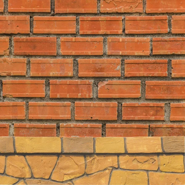 Brick fence red brick texture background.