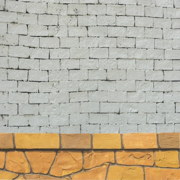 Clôture en brique fond texture brique blanche . — Photo
