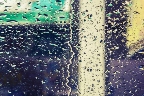 Rain drops on glass. — Stock Photo, Image