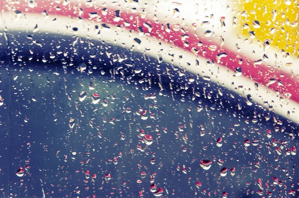 Rain drops on glass. — Stock Photo, Image