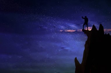 Standi Silhouette şampiyon bir adam ve Universe.A kişi olduğunu