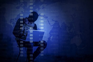 Hacker karanlıkta bulu çalmaya erişim tatili terörist olduğunu