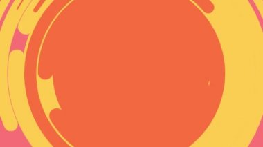 Soyut çok renkli çizgiler şeffaf bir arkaplan üzerinde bir çember içinde hareket eder. 4k animasyon