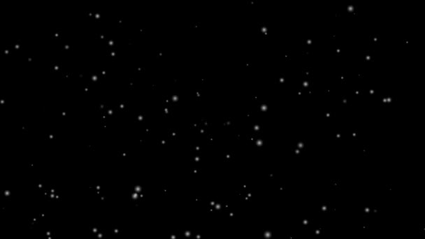 Caduta Neve Animazione Delle Nevicate Sfondo Nero — Video Stock