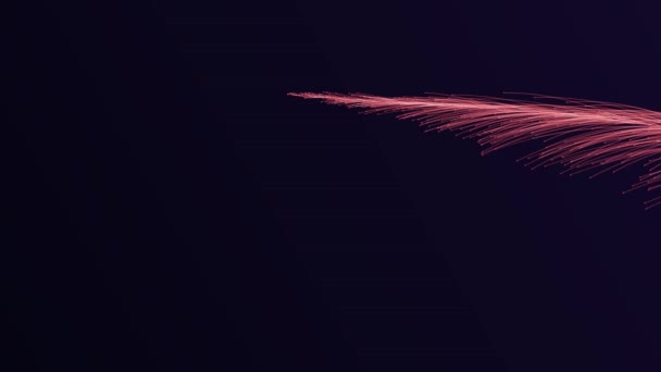 Abstrakte Animation Roter Strahlen Fällt Auf Den Dunklen Hintergrund Schleifenanimation — Stockvideo