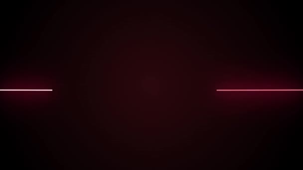 Neon Heartbeat Black Isolated Background Seamless Loop Animation Heart Rate — Stock Video