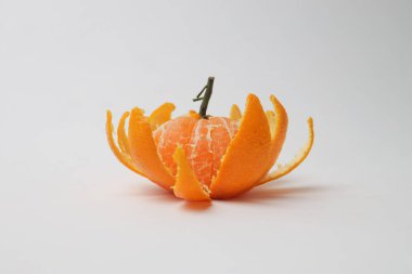 Bir dalda parlak küçük mandalina