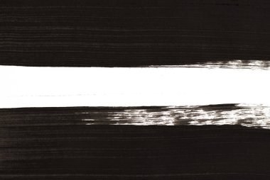 Doğu tarzında siyah beyaz sanat. Modaya uygun bir arka plan olarak soyut guaj resmi. Sanatçı yağlı fırça darbeleri