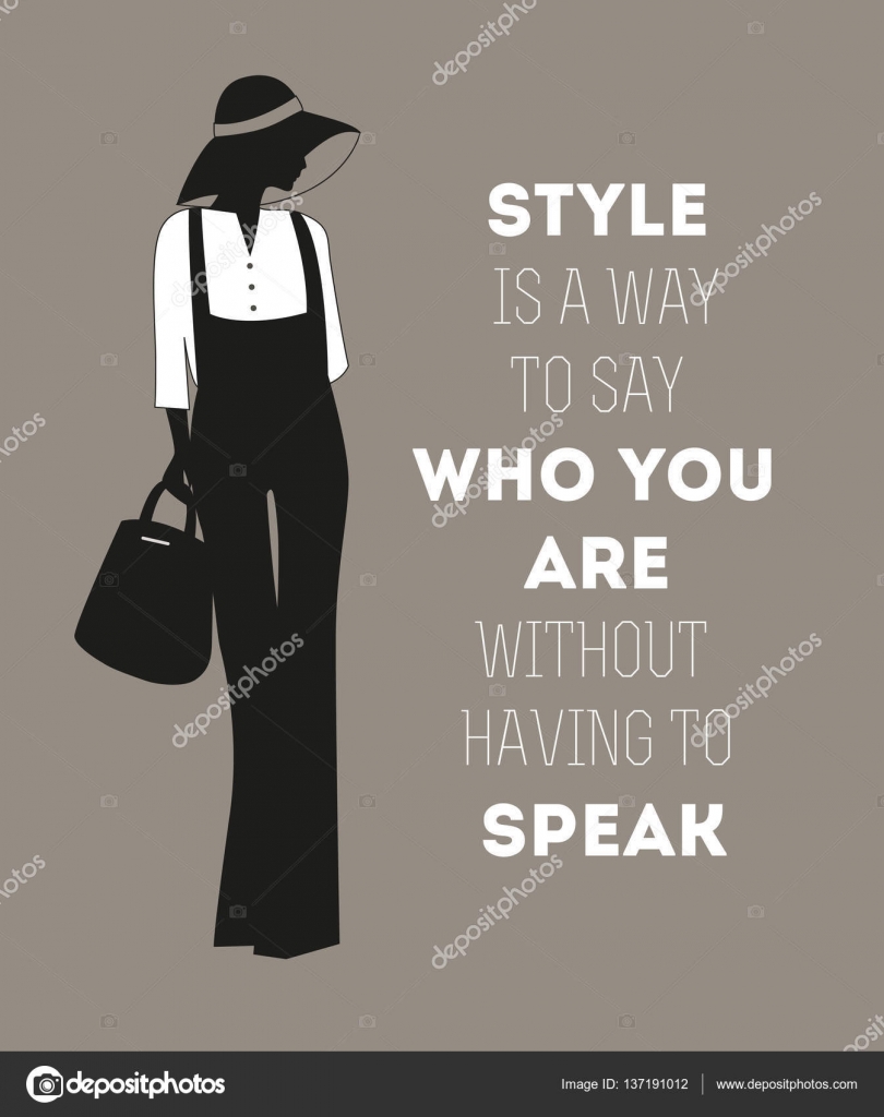 Mode vrouw met citaat. — Stockvector © Lagodka 137191012
