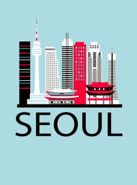Seoul şehir kartpostal