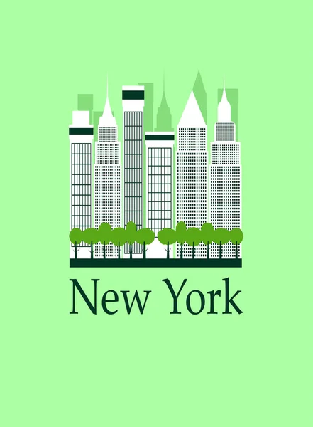 New York City-képeslap — Stock Vector