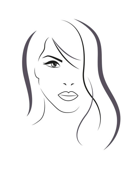 young woman face avatar 