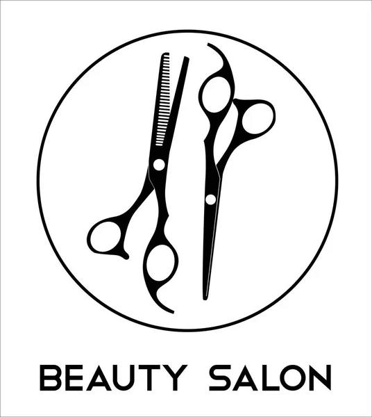 Icono de corte de pelo con tijeras — Vector de stock