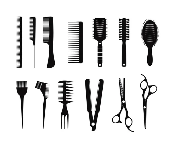 Coleção de ícones de cabeleireiro —  Vetores de Stock