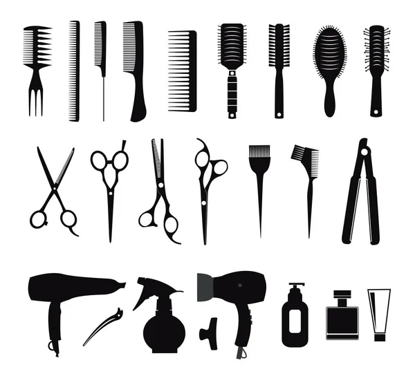 Collection of Hairdressing icons — Stock Vector